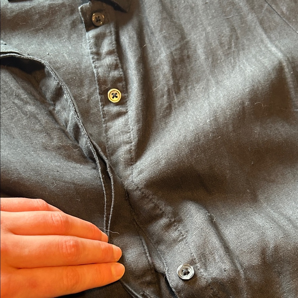 Athleta Black Linen Romper - Picture 4 of 5